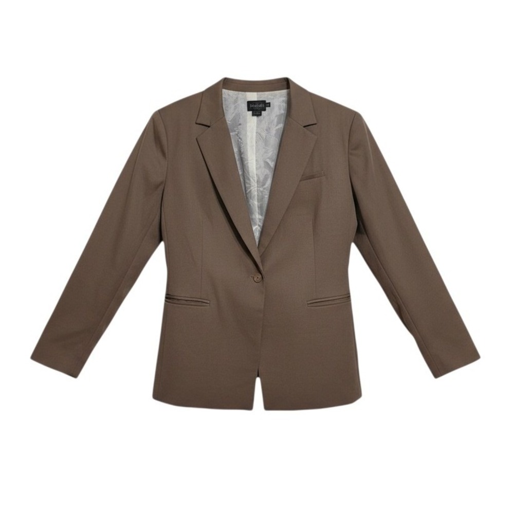 Pendleton Blazer 24W Brown Womens Virgin Wool Single Button Lined *READ*